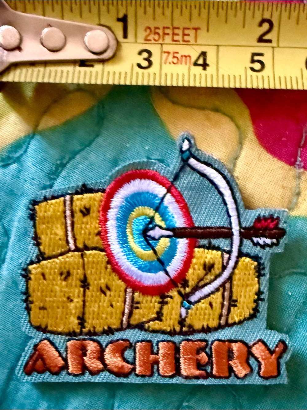 New Teal Embroidered Archery Patch Overalls